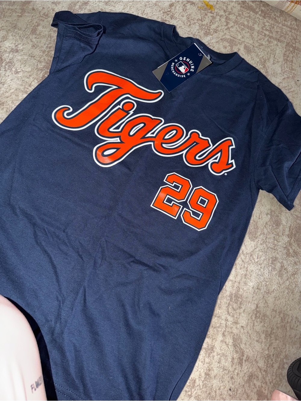 Tigers Graphic Tee  - Navy with Orange Accent